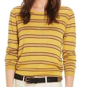 Scotch & Soda Yellow Striped Crewneck Sweater